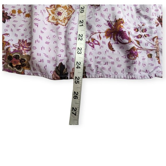 Maurice's Pink & Purple Floral Long Sleeve Blouse Size Medium - Picture 15 of 15